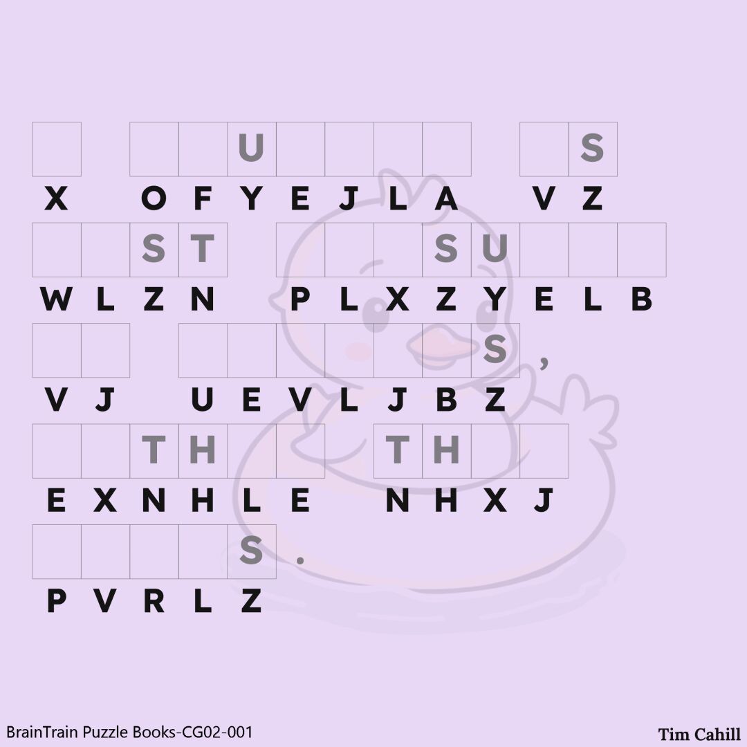 Can you decode today’s message? Hint: it