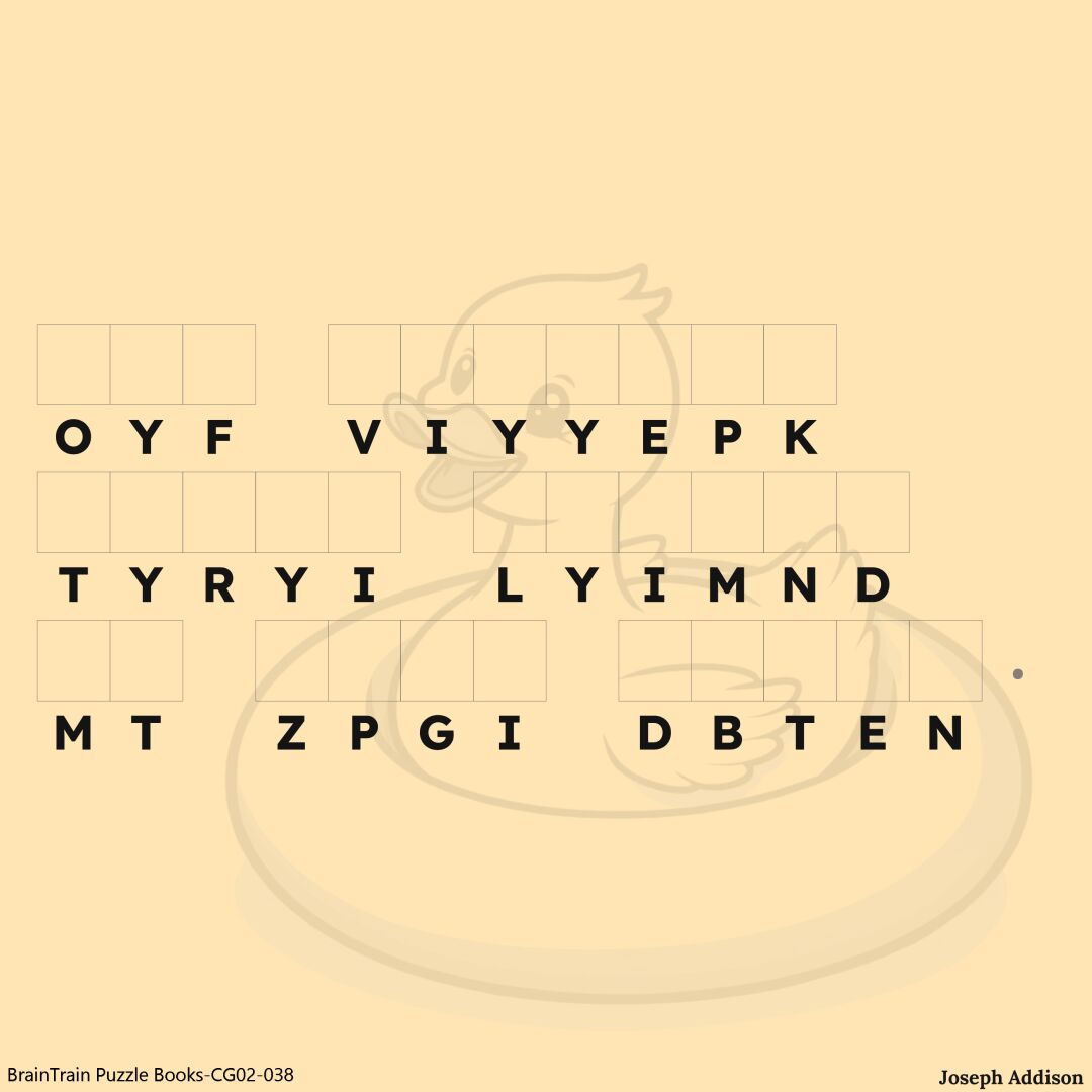This cryptogram hides something beautiful. Can you find it?
#dailybrainwork #cryptochallenge #mindmatters #puzzlemoment #josephaddison