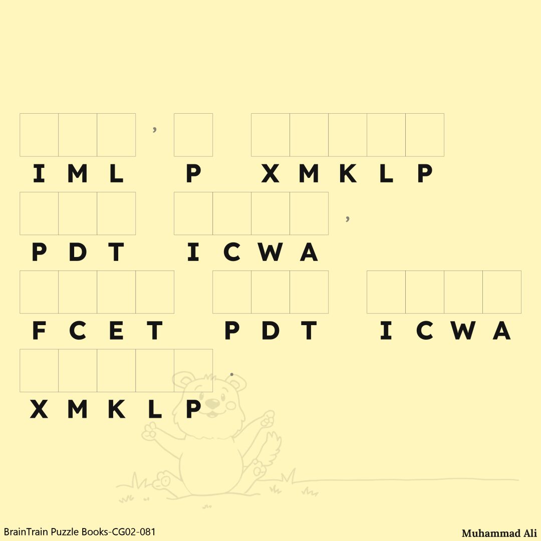 Can you decode today’s message? Hint: it